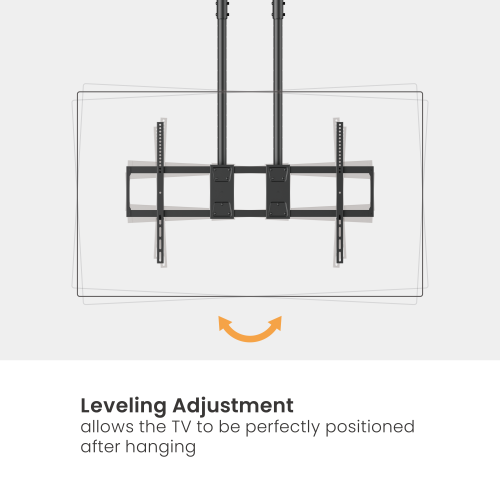 Up to 120" TV Dual Pole Heavy Duty Ceiling Mount with Tilt & Swivel