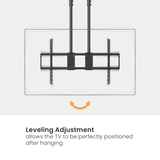Up to 120" TV Dual Pole Heavy Duty Ceiling Mount with Tilt & Swivel