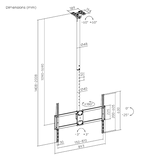 Up to 100" TV Ceiling Mount with Tilt & Swivel