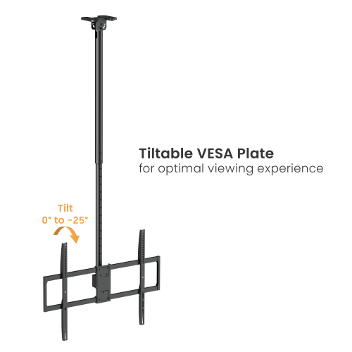 Up to 100" TV Ceiling Mount with Tilt & Swivel