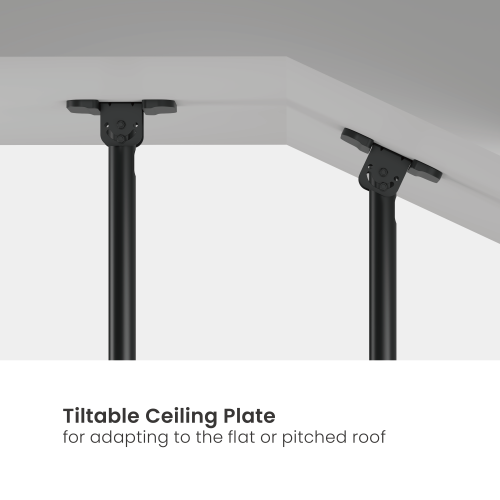 Up to 100" TV Ceiling Mount with Tilt & Swivel with Longer Pole