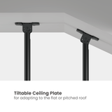 Up to 100" TV Ceiling Mount with Tilt & Swivel with Longer Pole