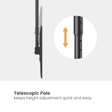 Up to 100" TV Ceiling Mount with Tilt & Swivel with Longer Pole