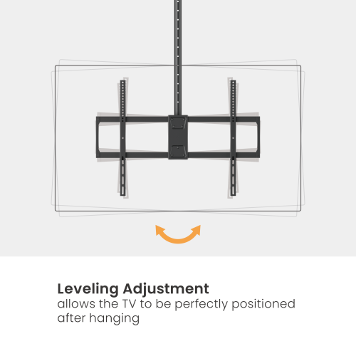 Up to 100" TV Ceiling Mount with Tilt & Swivel with Longer Pole