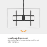 Up to 100" TV Ceiling Mount with Tilt & Swivel with Longer Pole