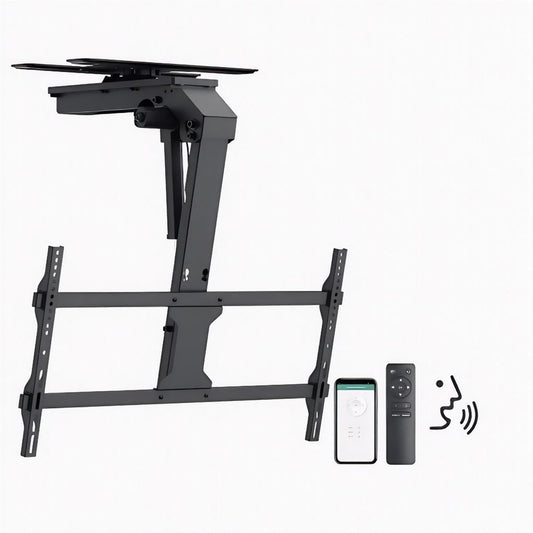 For 43"-86" Smart TV Motorised Flip Down TV Ceiling Mount with Swivel Design
