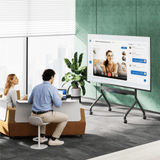 Slim Motorised Lift Height Adjustable Remote Control Up to 90" Heavy duty TV Floor Stand Mobile Cart Trolley Casters