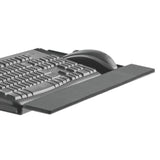 Wall Mount Single Screen Monitor Arm with Keyboard Tray and CPU Holder