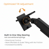 Premium Heavy Duty Triple Monitor Screen Pole mounted Mechanical Spring Monitor Arm with USB Ports