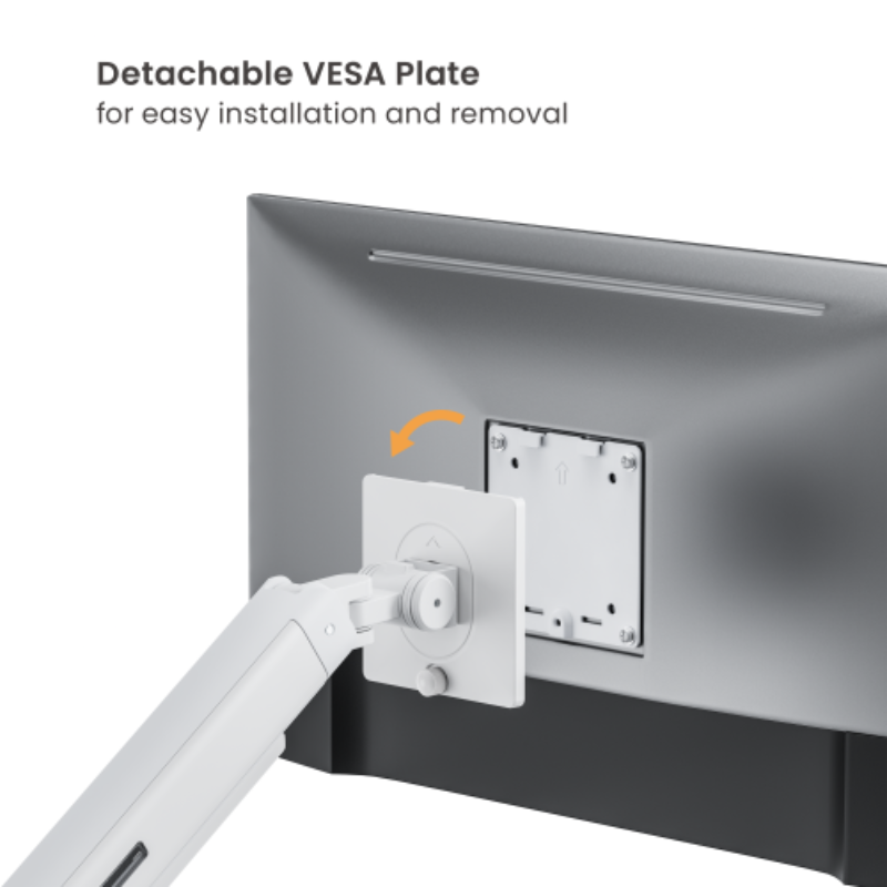 Premium Heavy Duty Triple Monitor Screen Pole mounted Mechanical Spring Monitor Arm with USB Ports