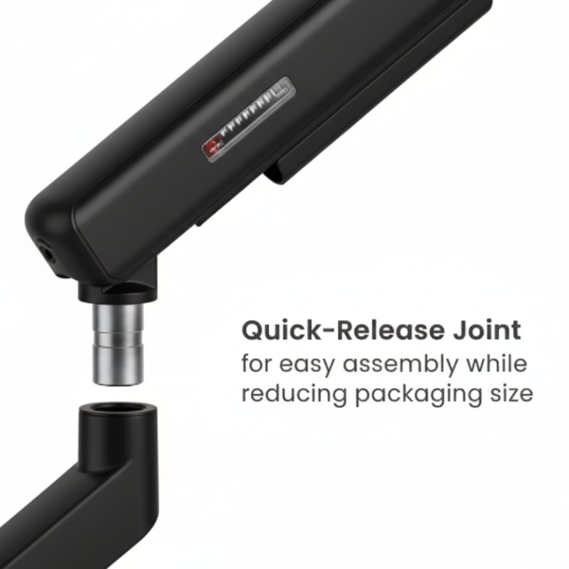 Premium Heavy Duty Triple Monitor Screen Pole mounted Mechanical Spring Monitor Arm with USB Ports