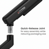 Premium Heavy Duty Triple Monitor Screen Pole mounted Mechanical Spring Monitor Arm with USB Ports