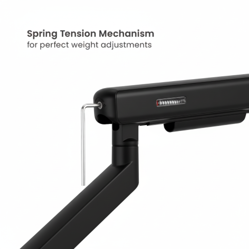 Premium Heavy Duty Triple Monitor Screen Pole mounted Mechanical Spring Monitor Arm with USB Ports