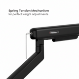 Premium Heavy Duty Triple Monitor Screen Pole mounted Mechanical Spring Monitor Arm with USB Ports