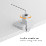 Premium Heavy Duty Triple Monitor Screen Pole mounted Mechanical Spring Monitor Arm with USB Ports