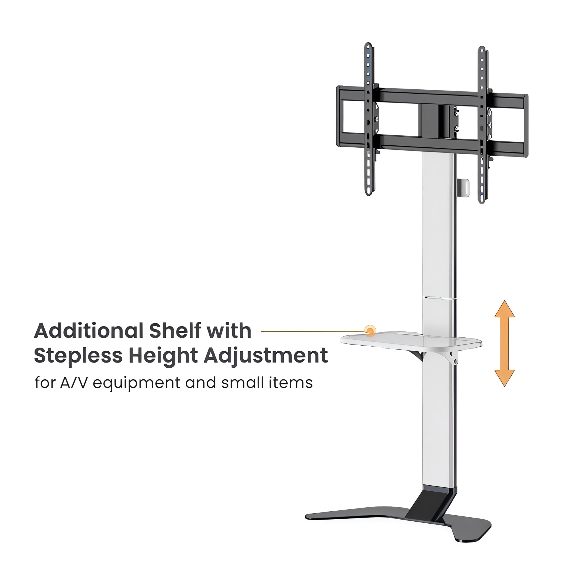 Super Slim for 37"-86" TV Floor Stand with Storage Shelf