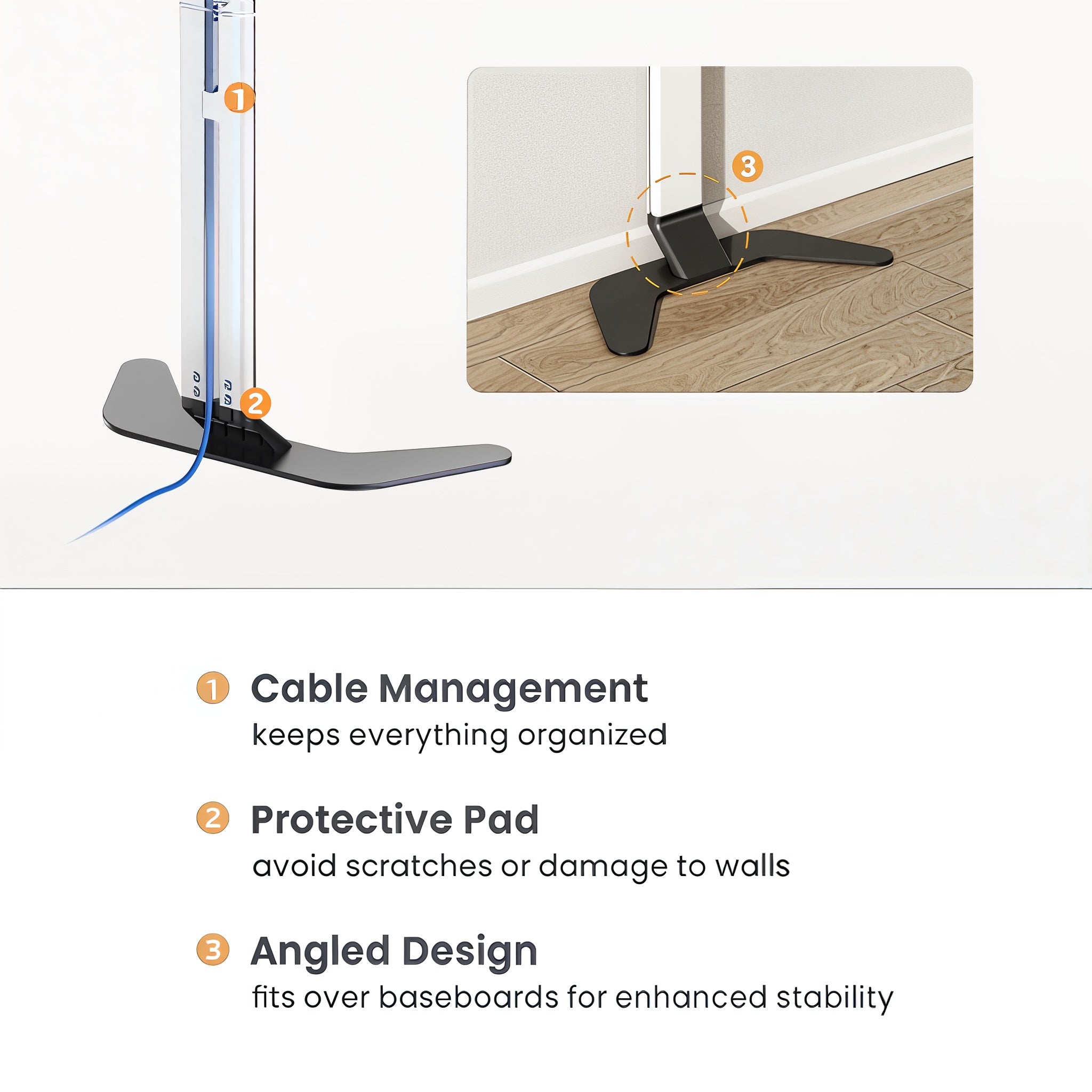 Super Slim for 37"-86" TV Floor Stand with Storage Shelf