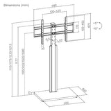For 32"-75" Height Adjustable TV Floor Stand