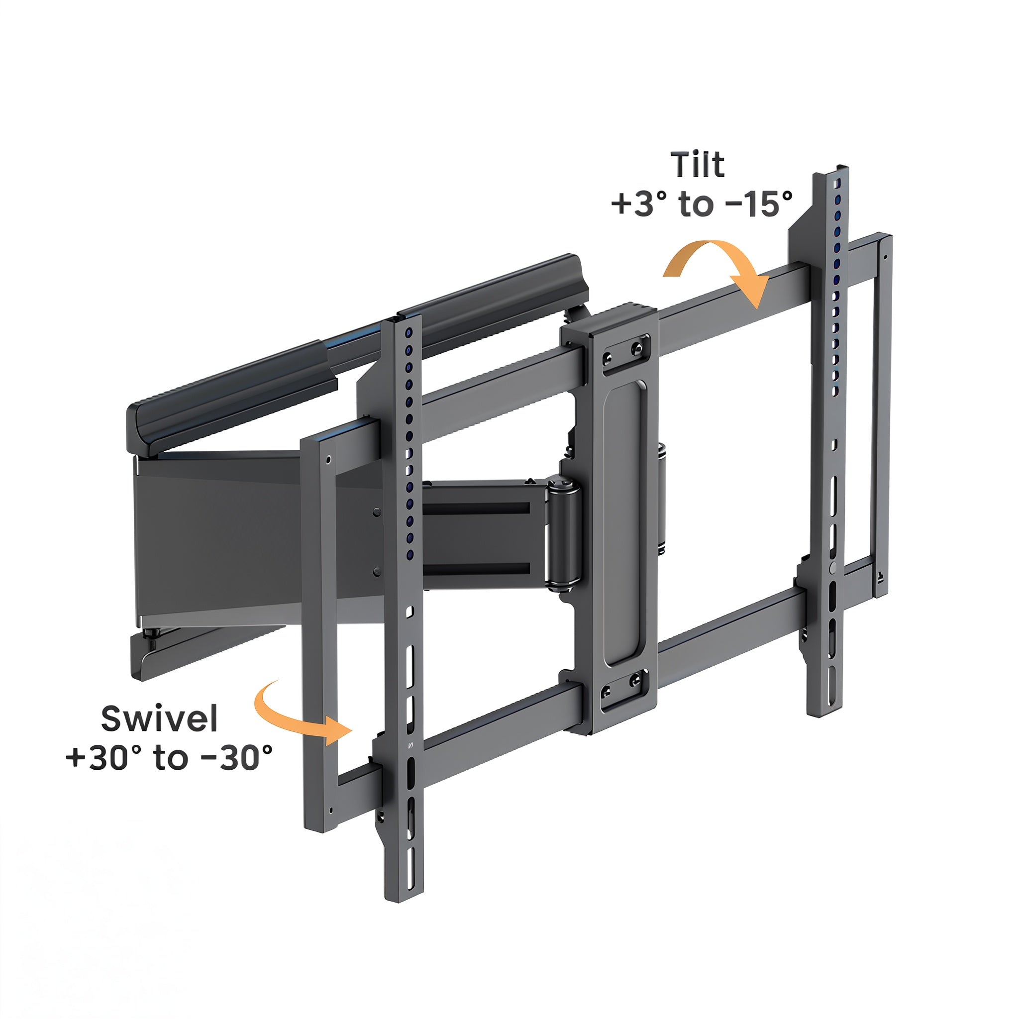 Ultra Slim Up to 90" Heavy Duty Full Motion TV Wall Mount Bracket