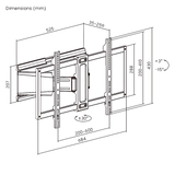 Ultra Slim Up to 90" Heavy Duty Full Motion TV Wall Mount Bracket