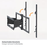 Ultra Slim Up to 100" Heavy Duty Full Motion TV Wall Mount Bracket