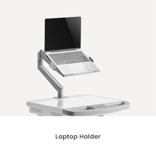 Height Adjustable Portable Mobile Computer Laptop Office Desk Workstation with Laptop Tablet Holder and Drawer on wheels