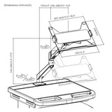 Height Adjustable Portable Mobile Computer Laptop Office Desk Workstation with Laptop Tablet Holder and Drawer on wheels