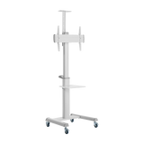 For 37"-70" Landscape/Portrait Orientation Heavy-duty Aluminum TV Floor Stand Mobile Cart Trolley Casters