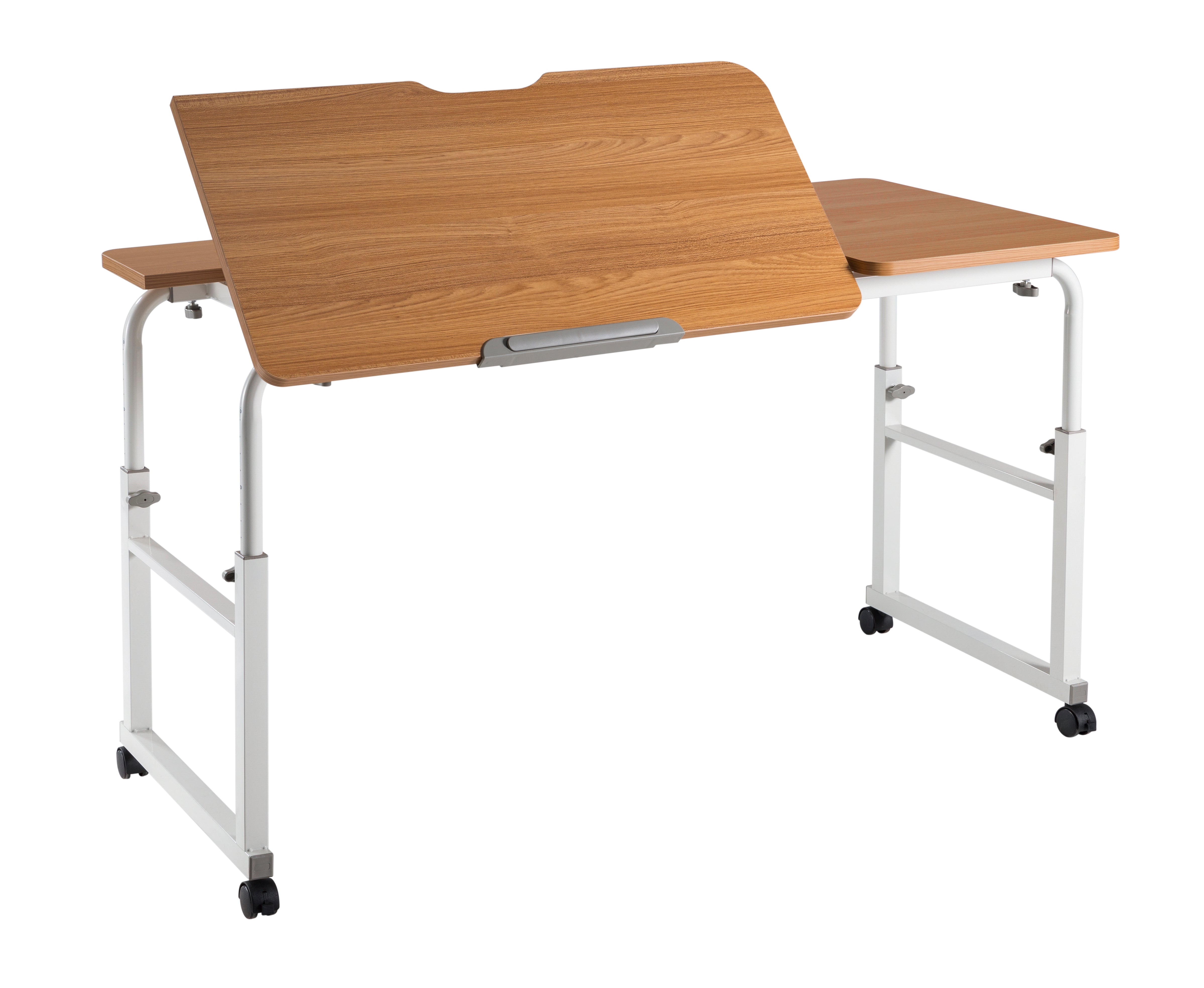 1200 x 600mm Height and Width Adjustable Over the Bed Mobile Computer Tiltable Desk Table