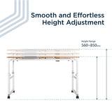 800 x 600mm Height and Width Adjustable Over the Bed Mobile Computer Tiltable Desk Table