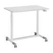 Compact Height Adjustable Portable Mobile Laptop Computer Workstation Office Sit Stand Desk 915 x 560mm on wheels