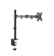 Double Joint Single Monitor Arm Desk Mount Black