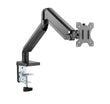 Short Lower Arm Full-Extension Single Gas Spring Monitor Arm Desk Mount Black