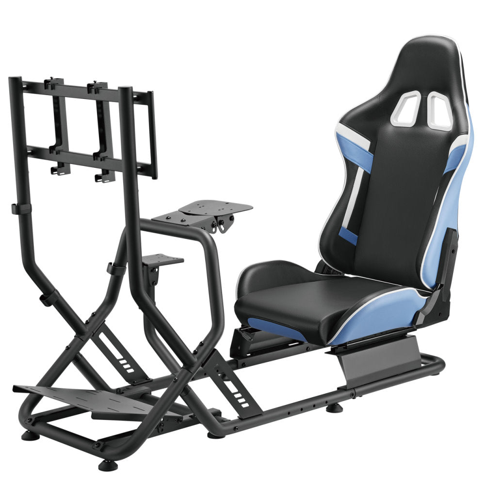 Ergonomic Racing Simulator Cockpit with Monitor Mount Adjustable Seat ...