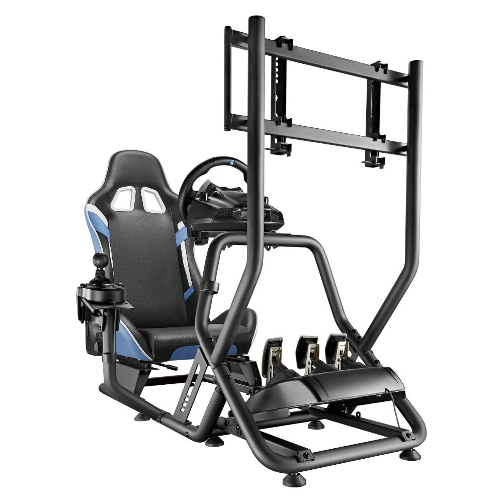 Ergonomic Racing Simulator Cockpit with Monitor Mount Adjustable Seat ...