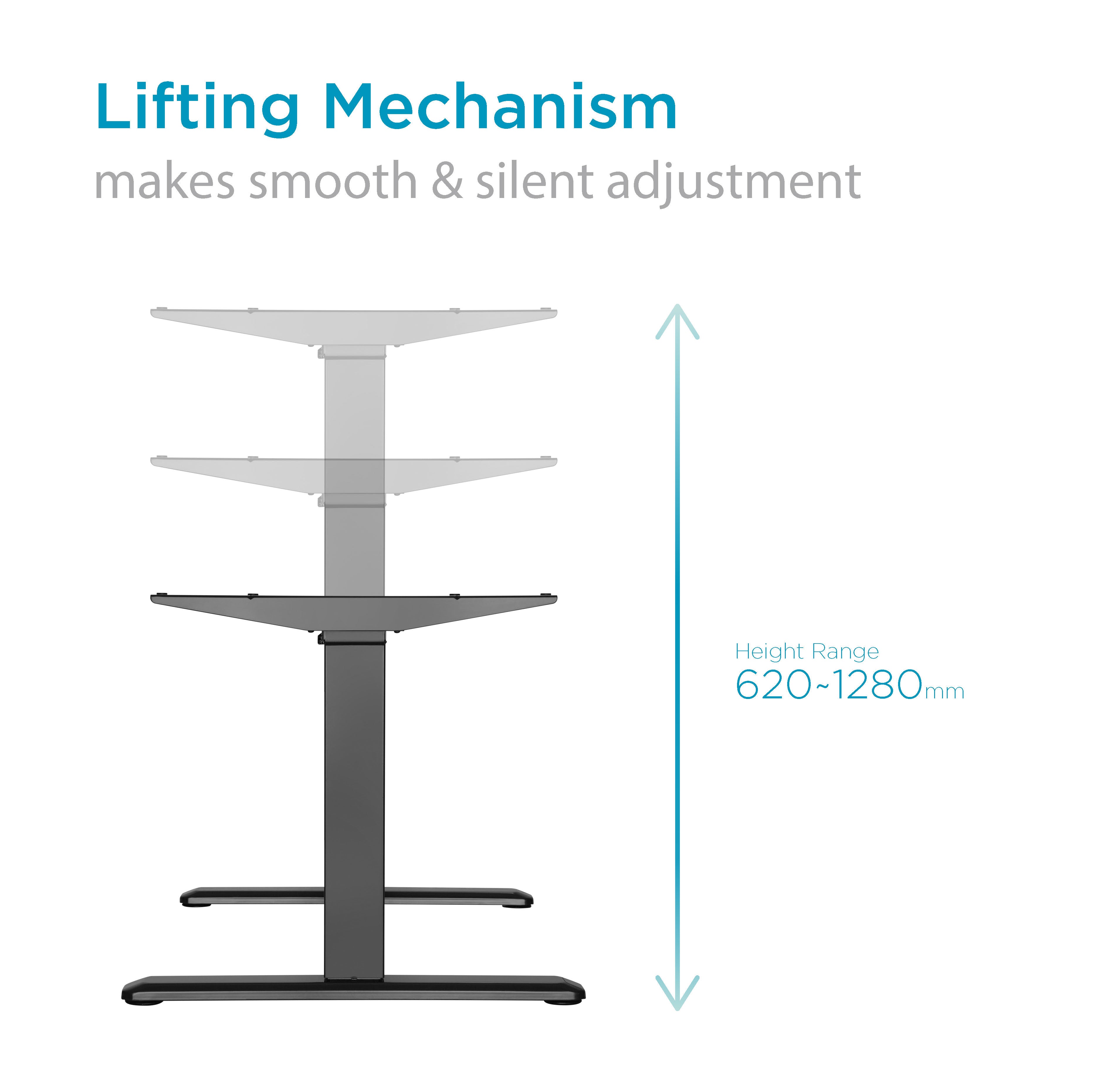 Dual Motor Standing Desk Sit Stand Table Riser Height Adjustable Motorised Electric Computer Laptop Table