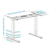 Dual Motor Standing Desk Sit Stand Table Riser Height Adjustable Motorised Electric Computer Laptop Table