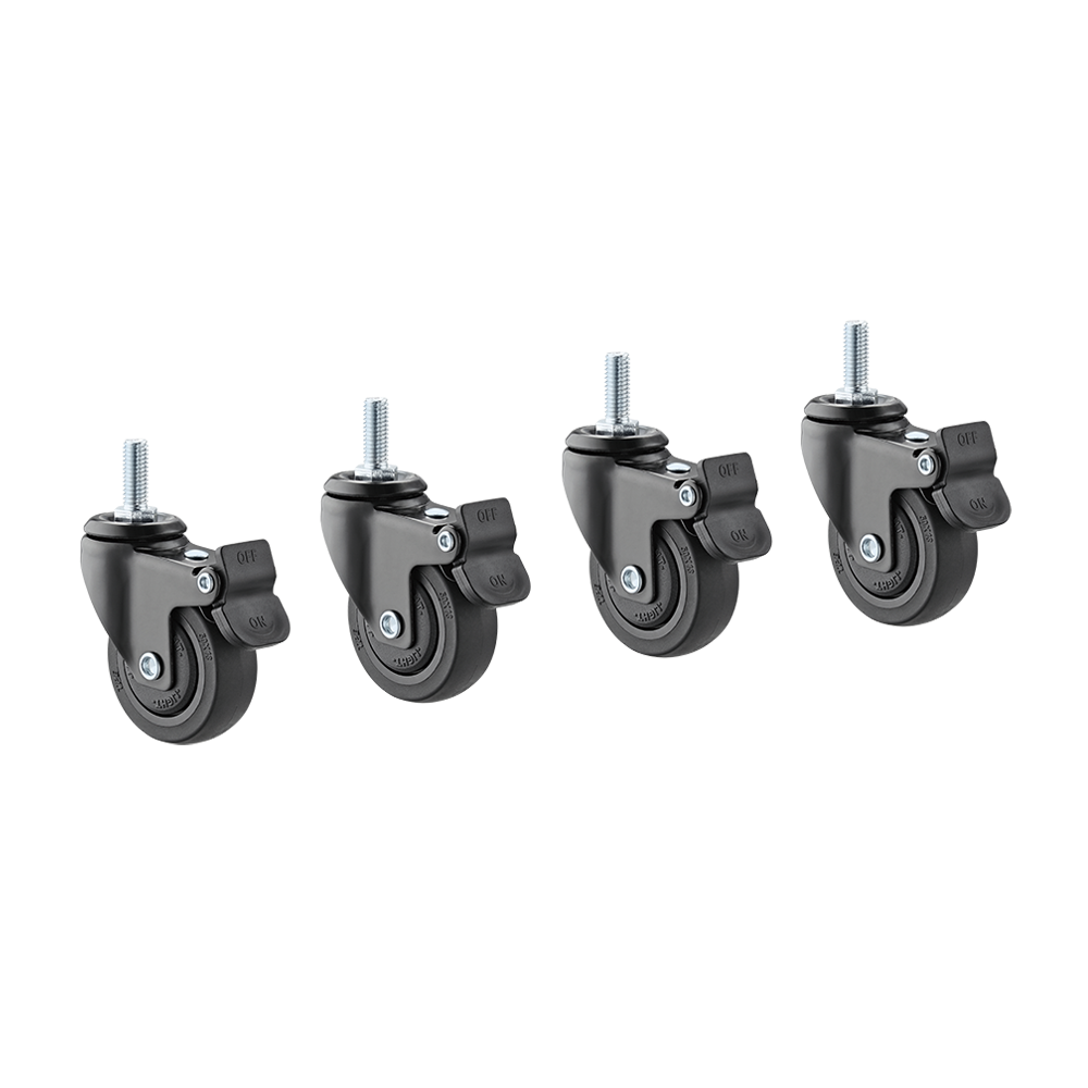 4pcs M8 Heavy Duty Lockable Wheel Swivel Caster for Sit Stand Office T
